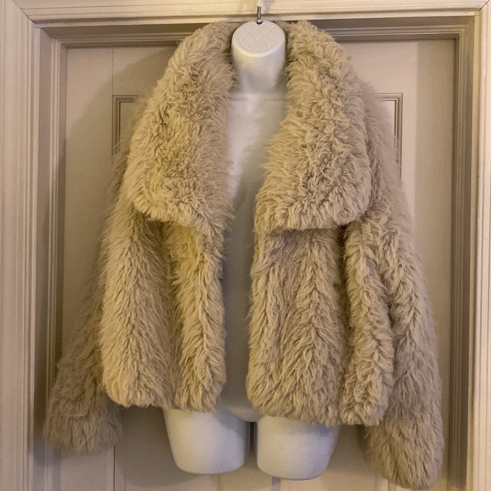Penny Lane Vibes Faux Fur Jacket Hippie Boho Size XL (16-18)